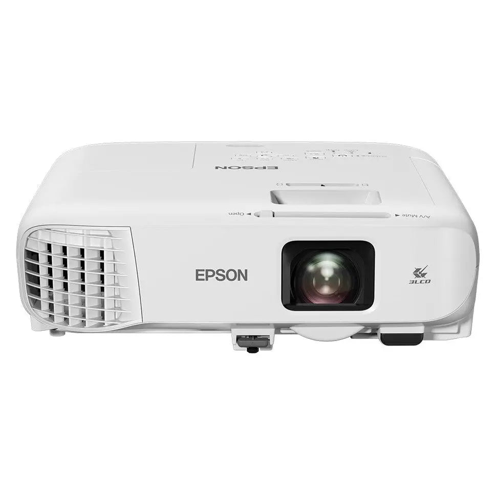 Projetor Epson EB-X49 para apresentações, projetor empresarial de alta qualidade, exibindo imagem nítida e clara.