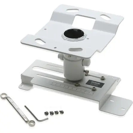 Suporte de teto para projetor Epson ELPMB23, instalação segura, mostrado fixado no teto com projetor Epson.