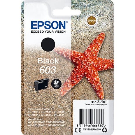 EPSON 4LB Singlepack Black 603 Ink w/s