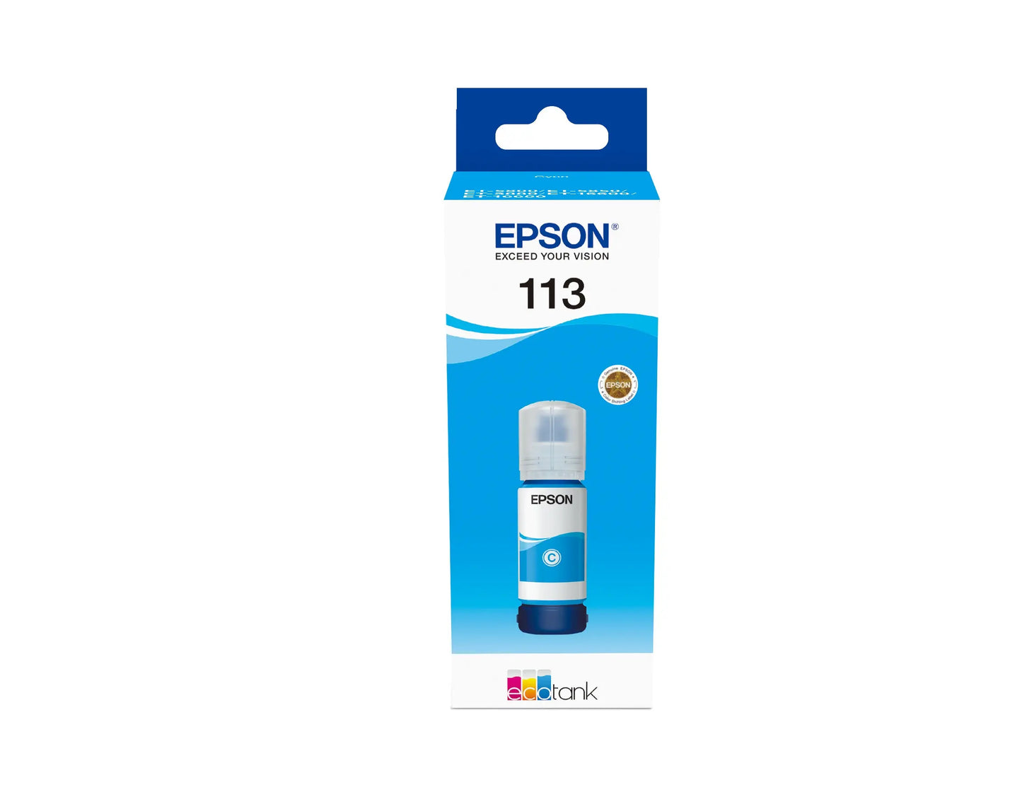 Tinta Cyan Epson EcoTank 6LB 113, cartucho de tinta para impressora, alta qualidade, compatível com impressoras Epson.