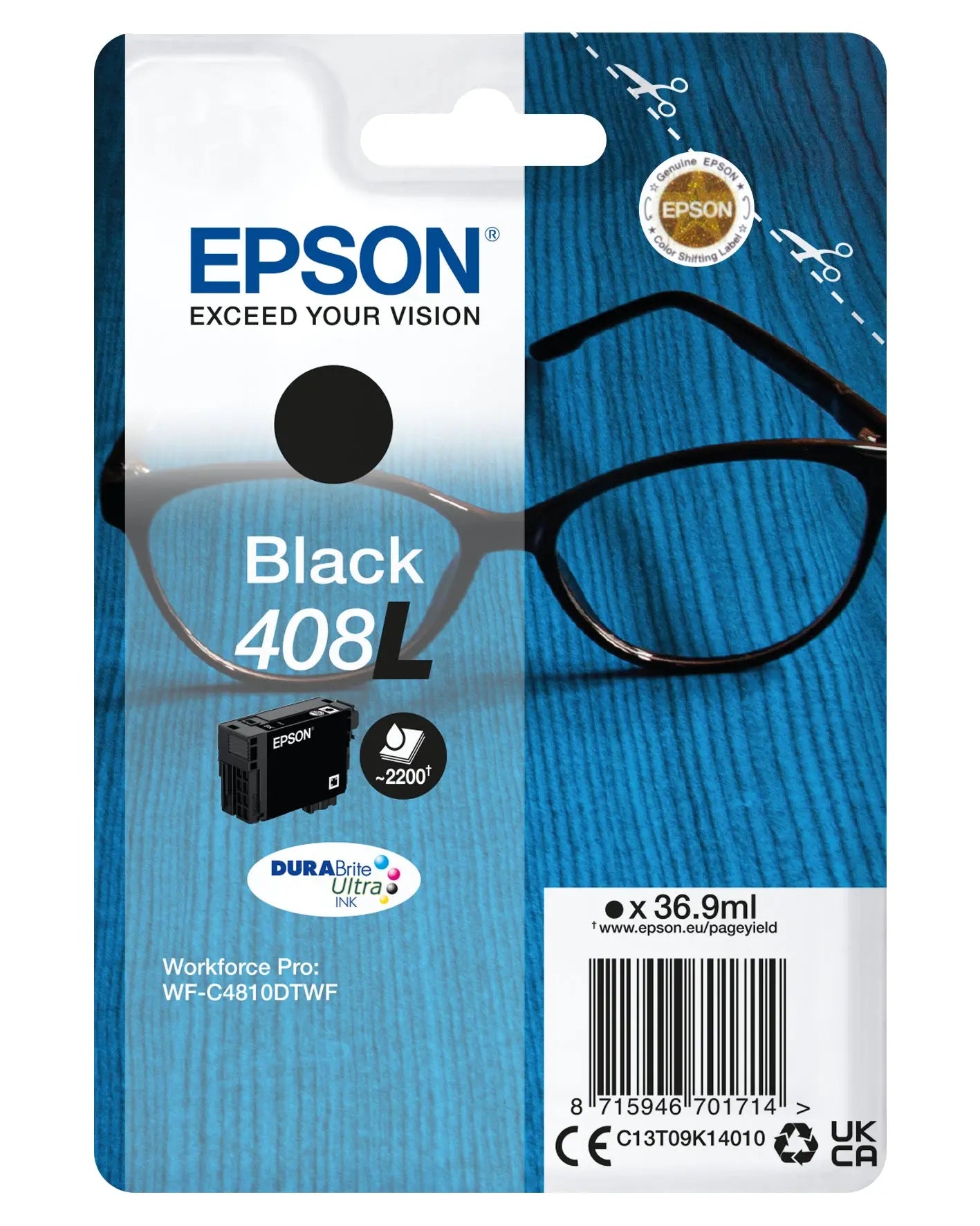 Tinta EPSON 408L Preto Durabrite Ultra — Pack Único de 4lb Epson