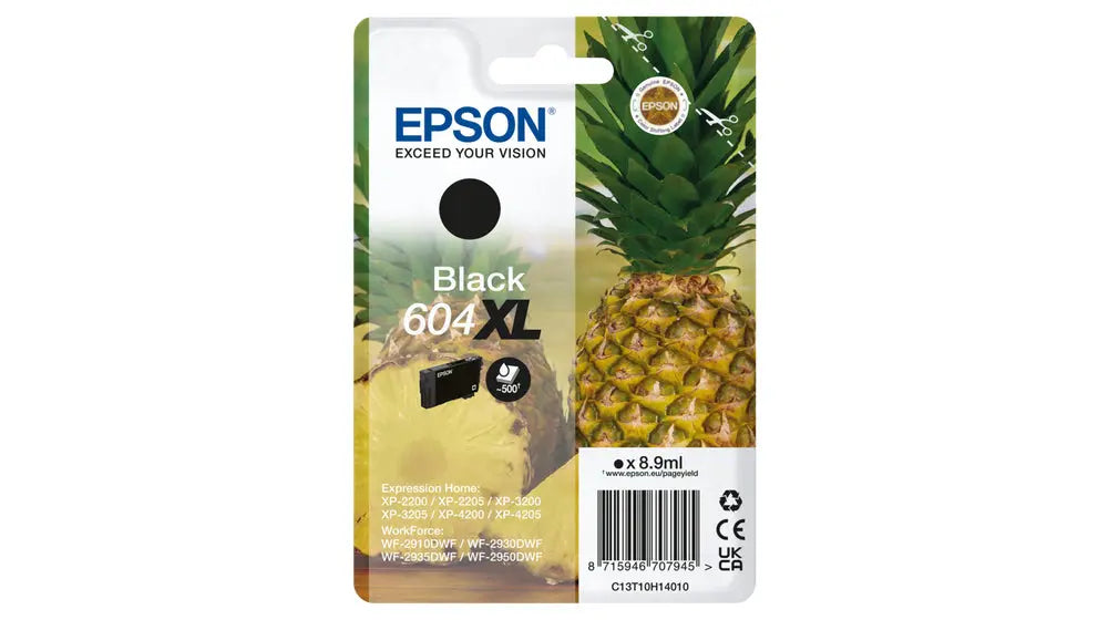 Tinta EPSON 604XL Preta 4LB - Cartucho de Alta Capacidade Epson