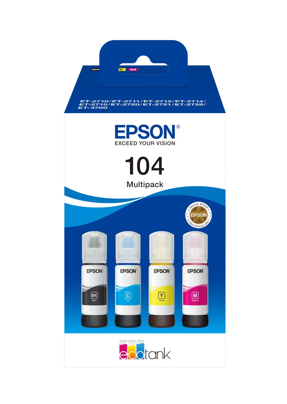 Tinta Epson EcoTank 1LB 4C - Pacote de Cores Multipack Epson