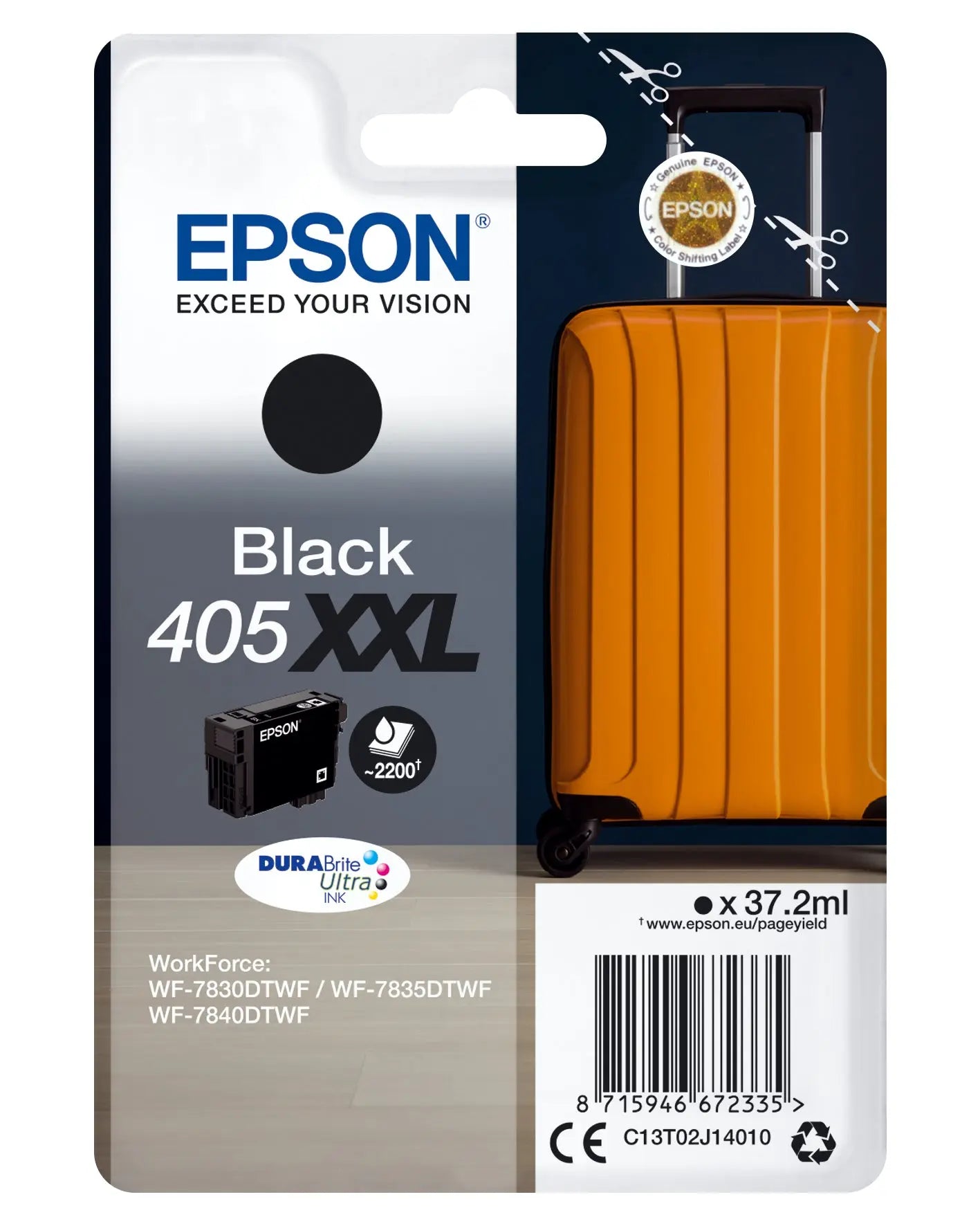 Tinta Preta EPSON 405XXL Singlepack 4LB DURABrite Ultra Epson