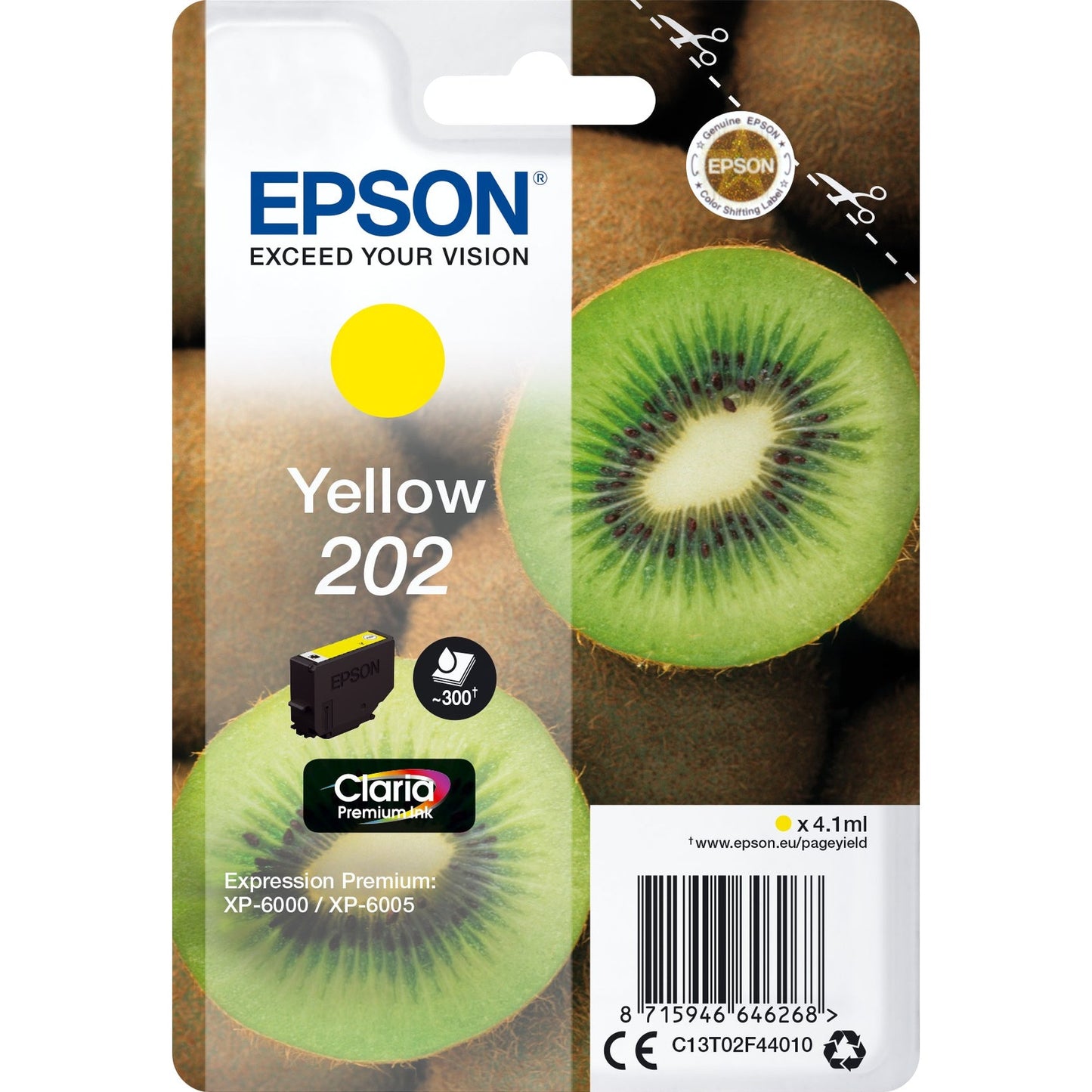 Tinteiro EPSON 202 Amarelo - Expression Premium XP-600x/610x