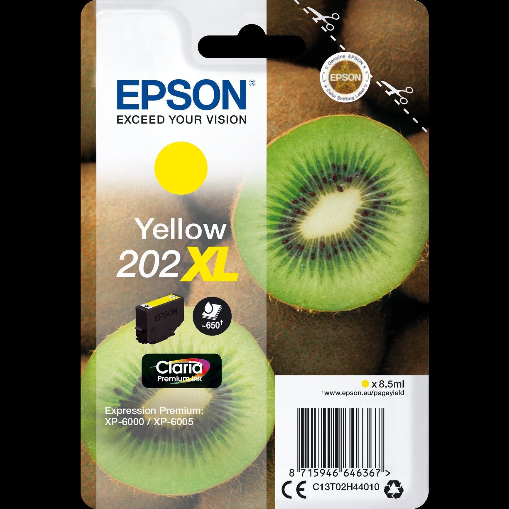 Tinteiro EPSON 202 Amarelo XL para Expression Premium XP-600x/610x Epson
