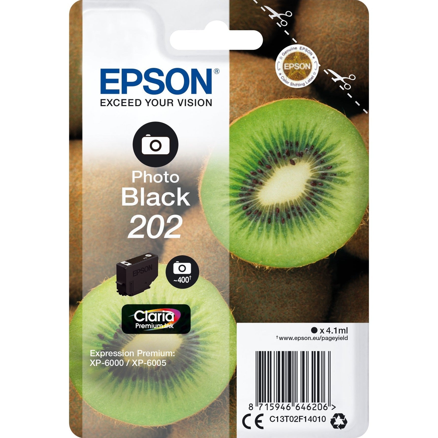 Tinteiro EPSON 202 Preto Foto para Impressoras Expression Premium Epson