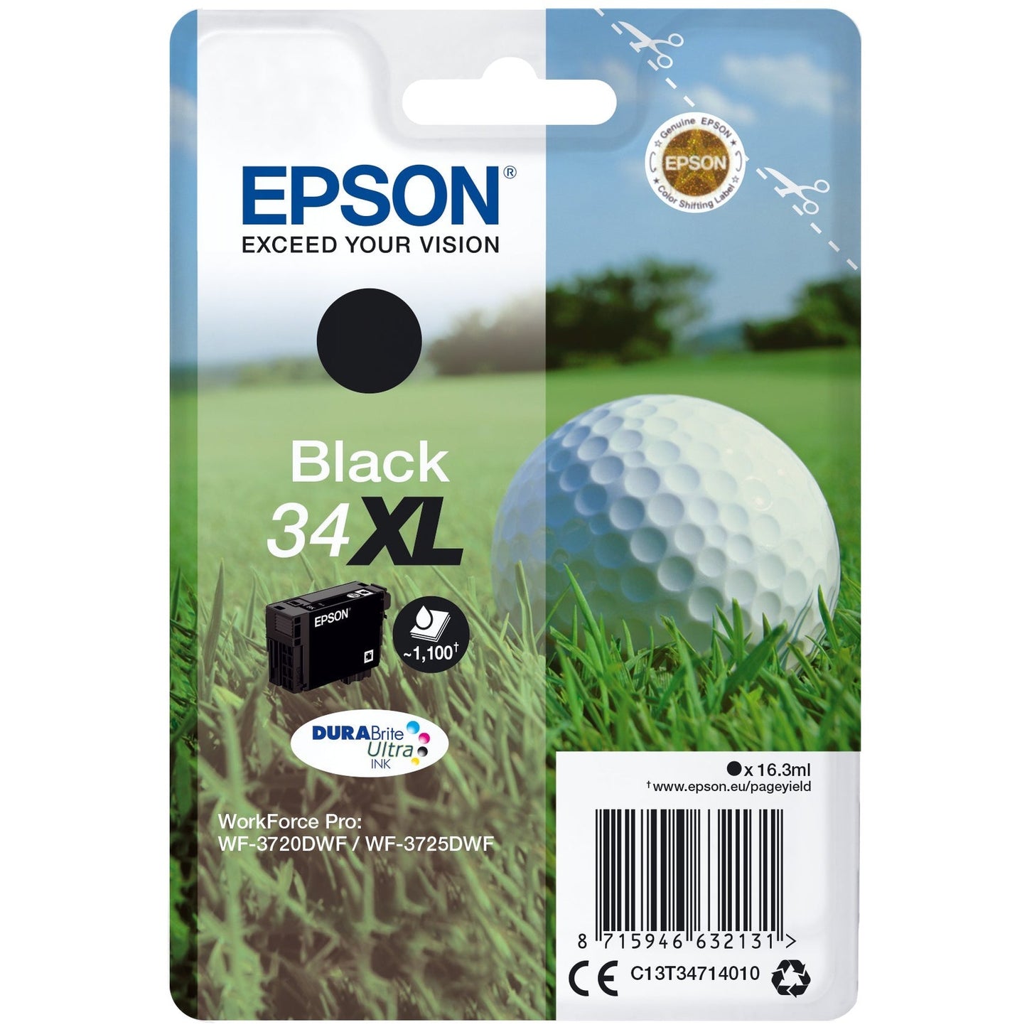Tinteiro EPSON 34 Preto XL para WorkForce Pro WF-3720/3725 Epson