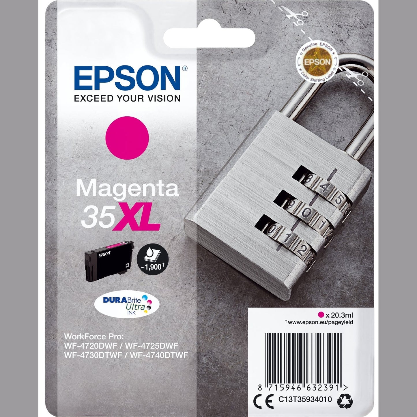 Tinteiro EPSON 35 Magenta XL para WorkForce Pro WF-4720/4725 Epson