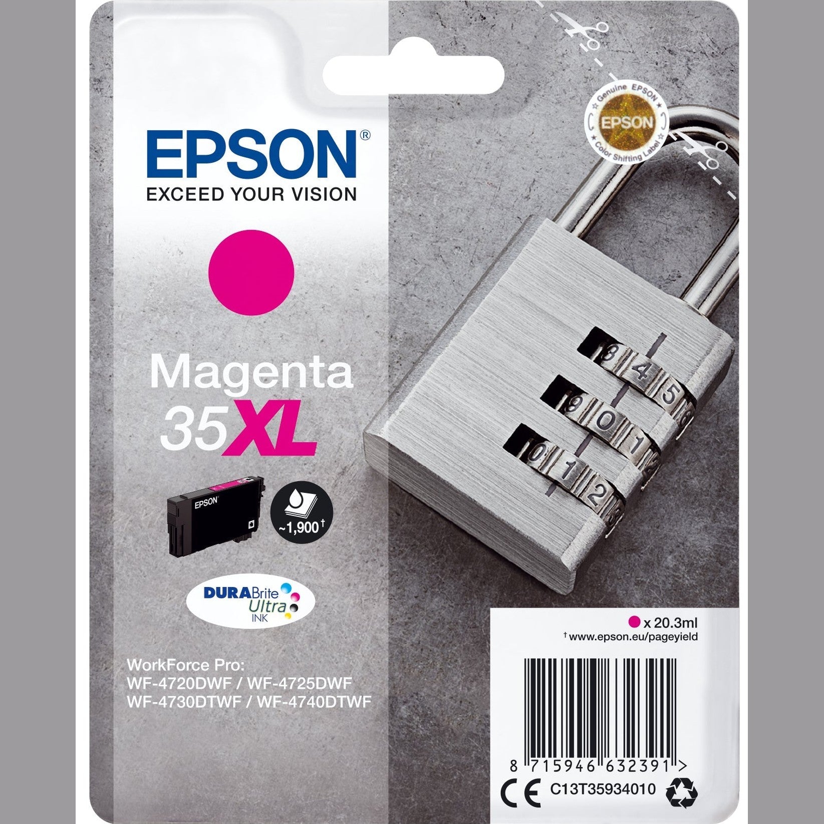 Tinteiro EPSON 35 Magenta XL para WorkForce Pro WF-4720/4725 Epson