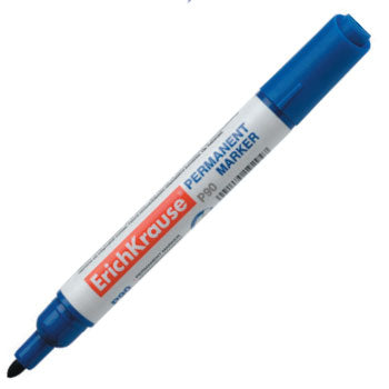 Marcador médio EK P90 azul da Erichkrause, ponta de 2mm, escrita precisa e vibrante em papel branco.