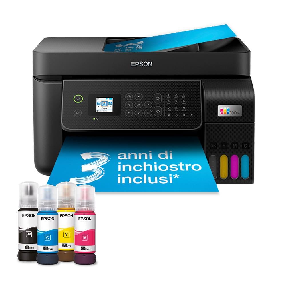 EPSON EcoTank ET-4800 MFP colour inkjet refillable A4 10ppm Print 100sheets USB LAN Wi-Fi Black