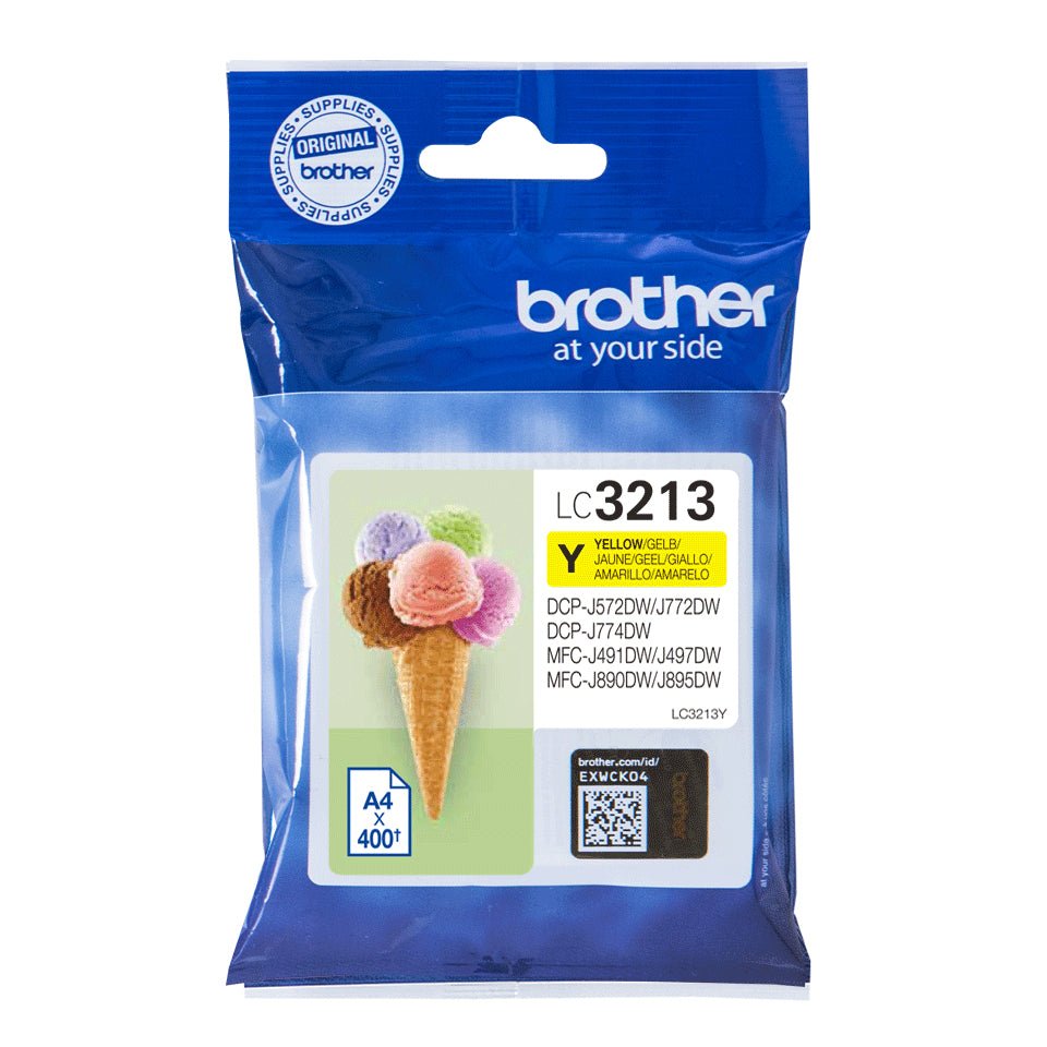 Tinteiro Brother LC3213Y Amarelo XL para DCPJ572, MFCJ491/497/890/895 Brother