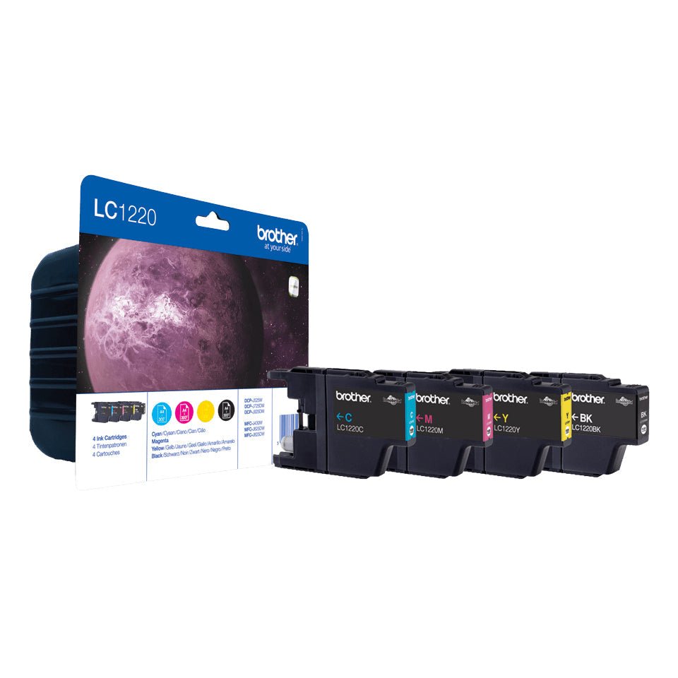 Tinteiro BROTHER LC1220VALBP Pack 4 Cores - DCP-J525W/725DW/925DW, MFC-J430W/625DW/825DW Brother