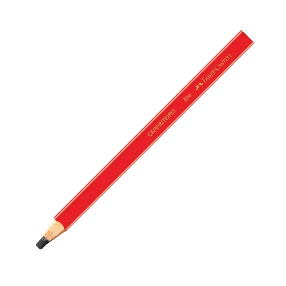 Lápis carpinteiro Faber-Castell 2835 com traço preciso e durável, ideal para trabalhos de marcenaria e desenhos técnicos.