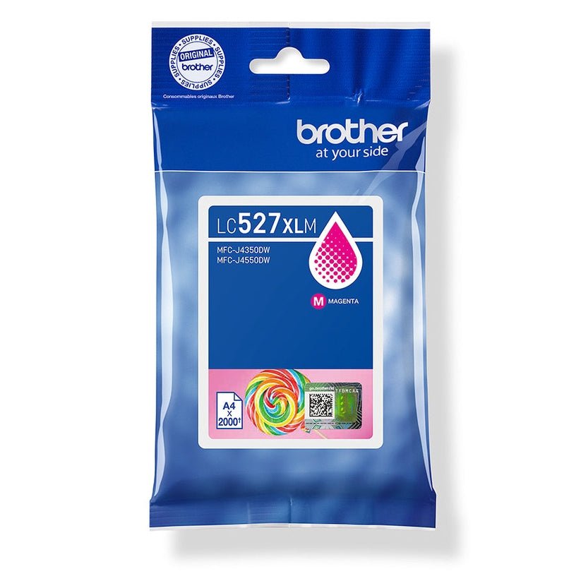 Tinteiro Brother LC527XLM Magenta — 2000 páginas de alta qualidade