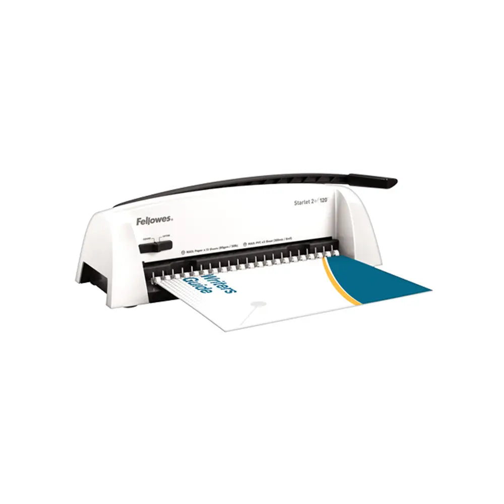 Bluepixel Equipamentos e Serviços Informáticos Lda | Encadernadora Espiral Plástico Starlet 2+ 120 Folhas Manual Fellowes Encadernadoras