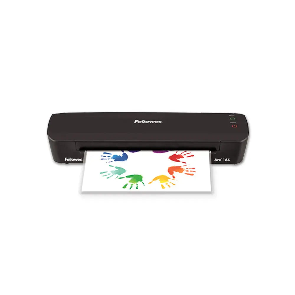 Plastificadora A4 Fellowes 80mic quente, para proteção e alta qualidade de documentos, com acabamento profissional.