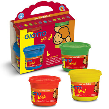 Conjunto de guache Giotto Be-Be de 150ml com 4 cores, ideal para crianças, pintura divertida e criativa