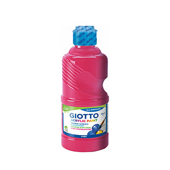 Guache líquido acrílico Giotto Magenta em frasco de 250ml, tinta para pintura decorativa, com cor magenta vibrante.