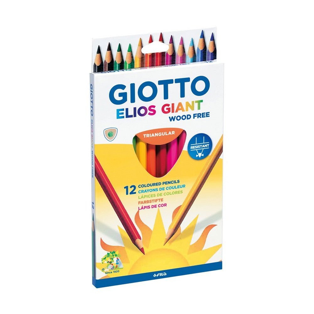Bluepixel Equipamentos e Serviços Informáticos Lda | Lápis de Cor Giotto Elios Giant 12 unidades - 18cm Giotto Lápis