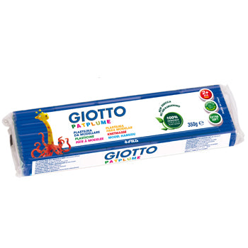 Plasticina azul escuro Giotto de 350g para artesanato e educação, com textura macia e fácil de modelar.