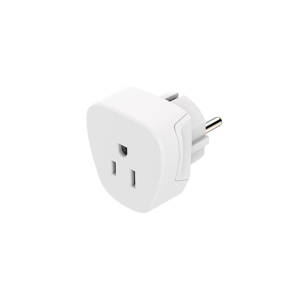 Adaptador de Corrente de Viagem US/EURO Type E+F Branco