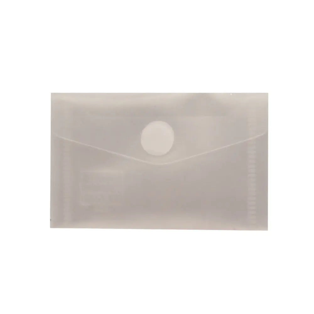 Bolsa envelope plástica transparente com fecho de velcro, tamanho 105x65mm, marca HFP para armazenamento seguro.