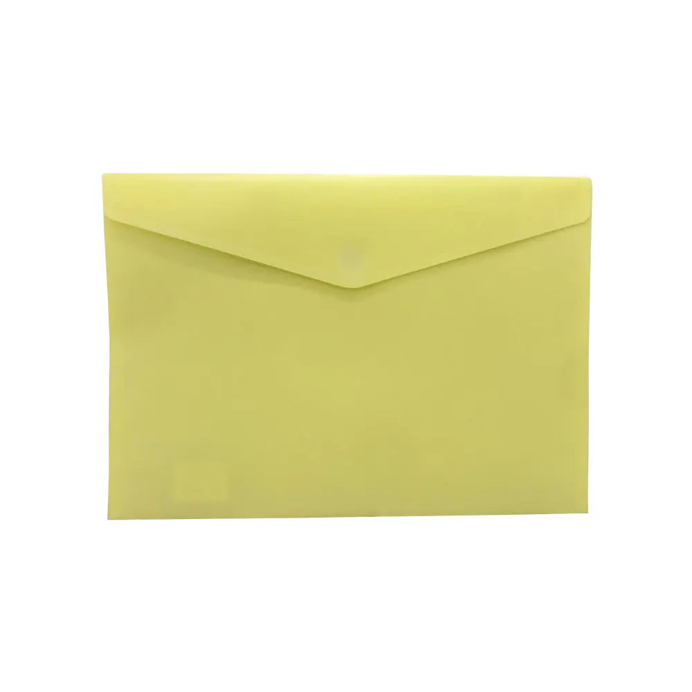 Bolsa envelope A4 Baunilha Mate Pastel da HFP com fecho de velcro, acabamento elegante e design compacto para documentos.