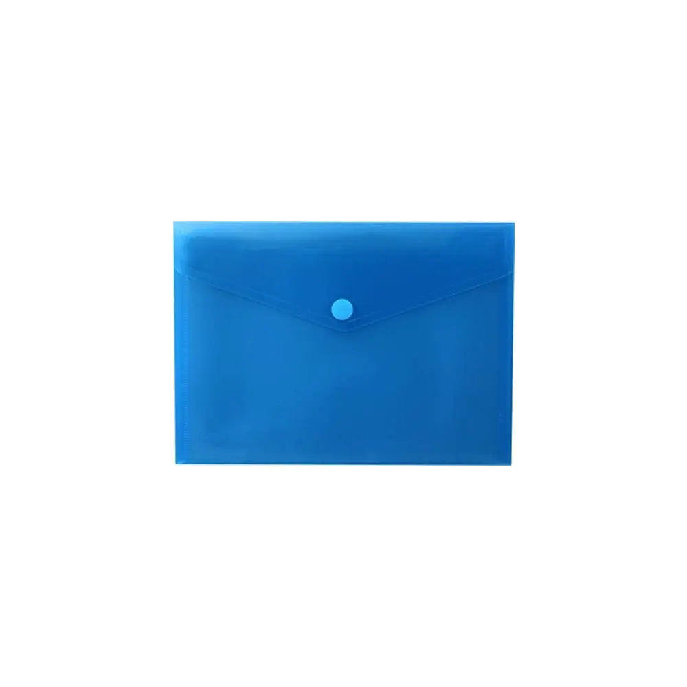 Bolsa envelope A5 azul mate da HFP com fecho de velcro, ideal para organização com estilo e praticidade.