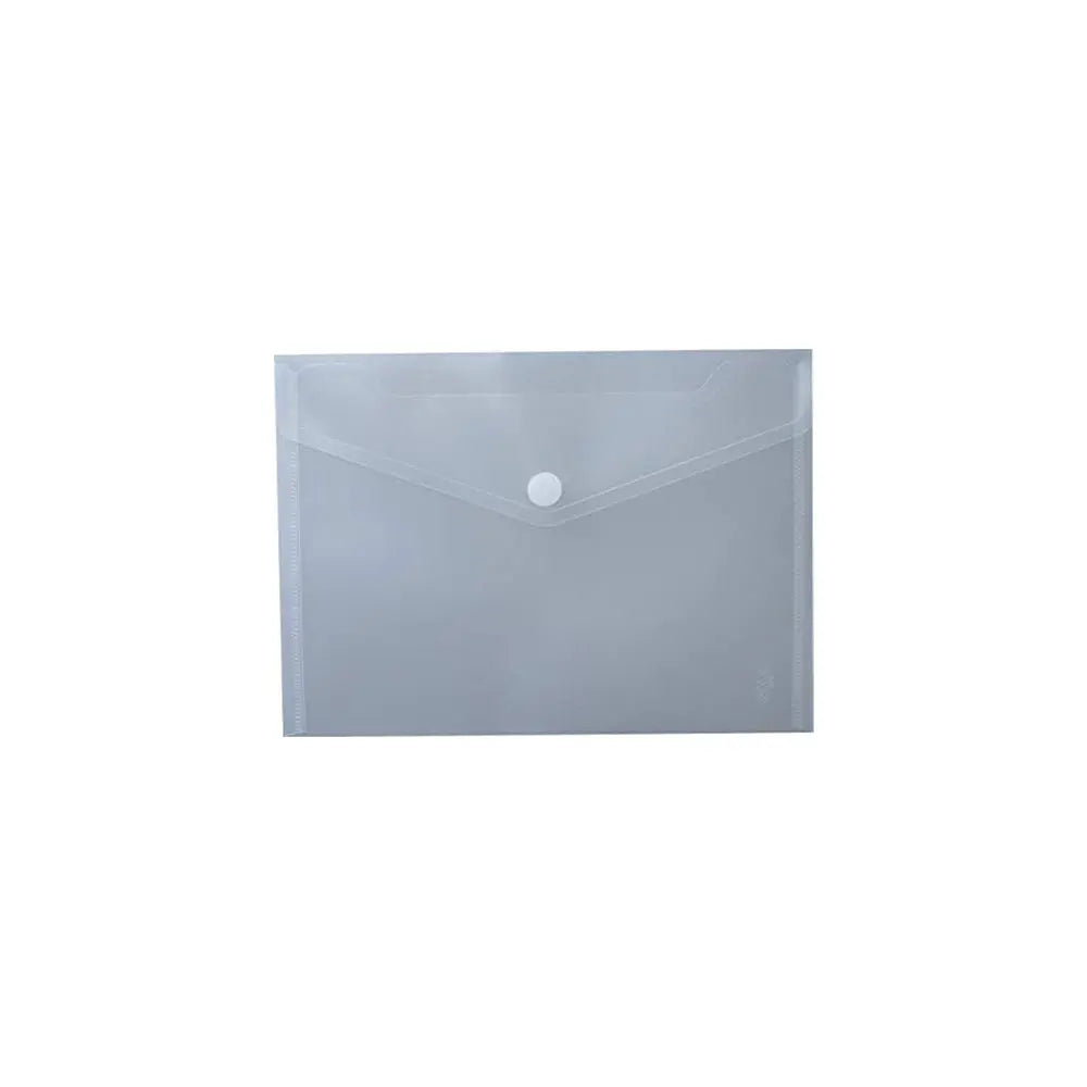 Bolsa envelope A5 HFP com fecho velcro e plástico transparente para armazenamento organizado.