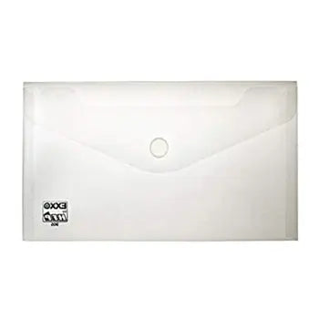 Conjunto de 10 bolsas com fecho envelope transparente de 125x225mm com velcro, feitas pela marca HFP.