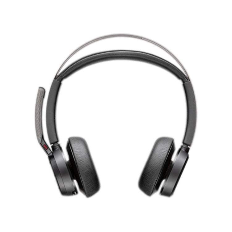 Fone de ouvido empresarial HP Poly Voyager Focus 2 USB-C com certificação Teams, com microfone e almofadas acolchoadas.