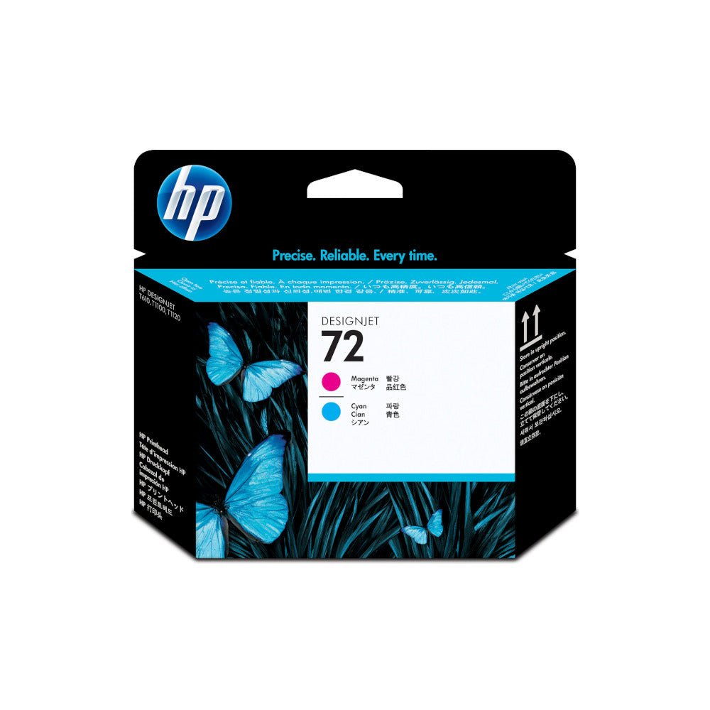 Cabeça de impressão HP 72 original em azul e magenta para impressora HP, alta qualidade e compatível com modelos HP.