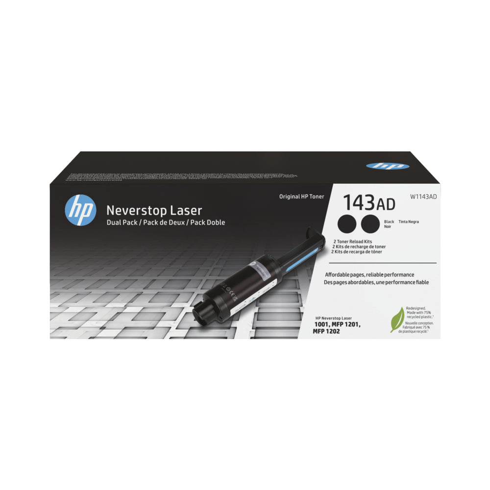 Pack de Toners HP 143A Preto W1143AD - 2 unidades, 2500 páginas - Bluepixel Equipamentos e Serviços Informáticos Lda