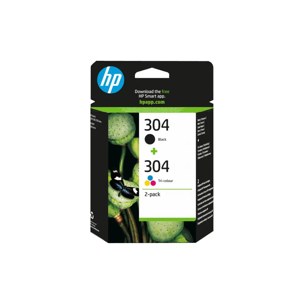 Pack Tinteiros HP 304 Preto e Colorido 3JB05A, 4ml/2ml - Bluepixel Equipamentos e Serviços Informáticos Lda