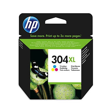 Tinteiro HP 304XL N9K07AE original para impressora, 7ml, capaz de imprimir até 300 páginas, em embalagem com tinta visível