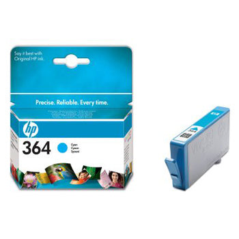 Tinteiro HP 364 Azul CB318EE original para impressora, 3ml, imprime até 300 páginas, compatível com impressoras HP.