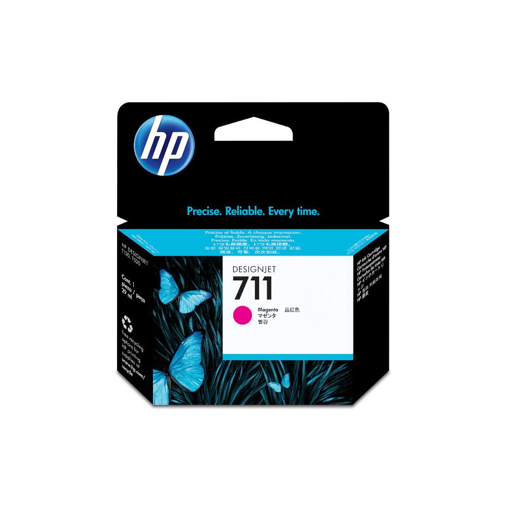 Cartucho de tinta magenta HP 711 CZ131A original de 29ml para impressora HP, compatível com modelos de impressão.