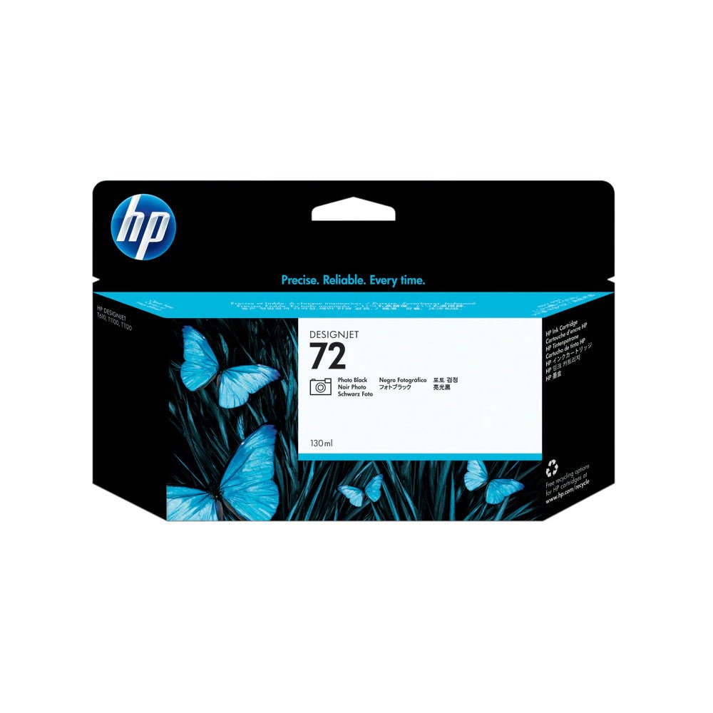 Tinteiro HP 72 Preto Foto C9370A, 130ml, cartucho original HP para impressoras, alta qualidade e impressão profissional.