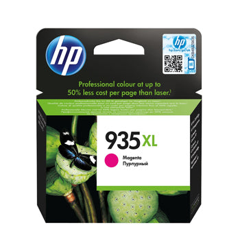 Cartucho de tinta HP 935XL Magenta original, alta capacidade, para impressoras HP, capaz de imprimir até 825 páginas.
