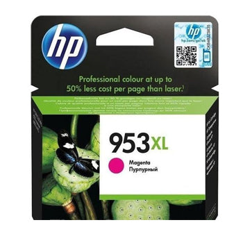 Tinteiro HP 953XL Magenta original da HP, 20ml, para até 1600 páginas, visual do cartucho de tinta magenta.