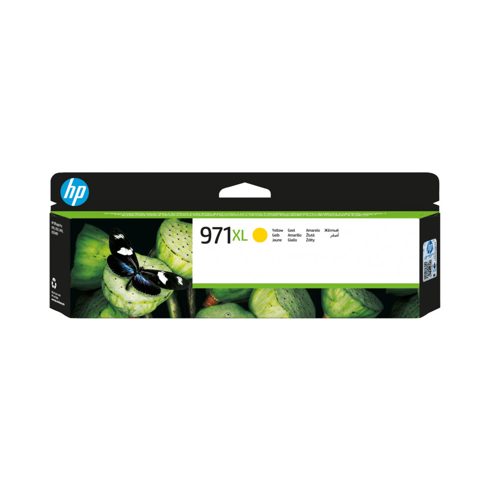Tinteiro HP 971XL Amarelo CN628A de 120ml para impressora HP 6600, cartucho original HP, cor amarela.