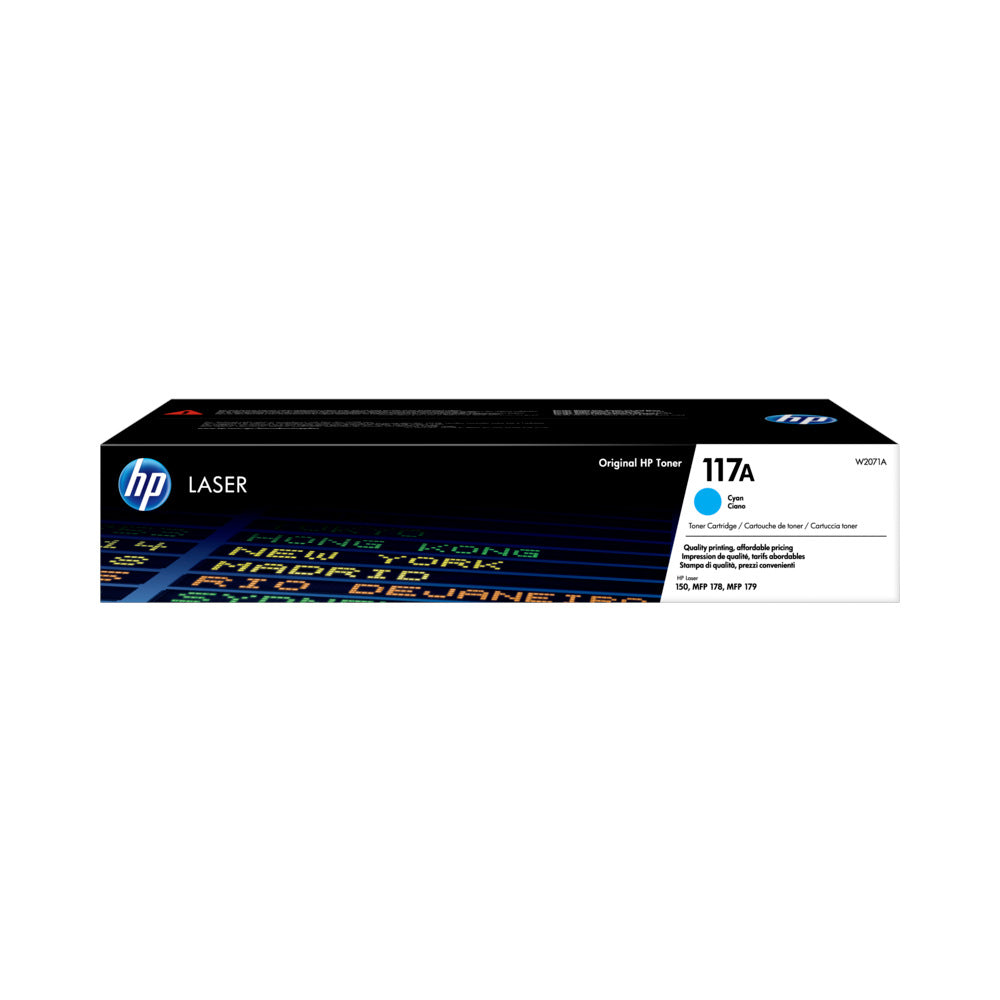 Toner HP 117A Azul W2071A, compatível, original HP, para impressões de até 700 páginas, em cartucho de tinta.