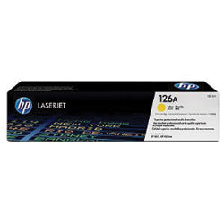 Toner HP 126A Amarelo CE312A originais, para impressora, com capacidade de 1000 páginas, alta qualidade permanente.
