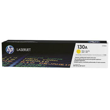 Toner HP 130A Amarelo CF352A de alta capacidade, original HP, para impressoras.