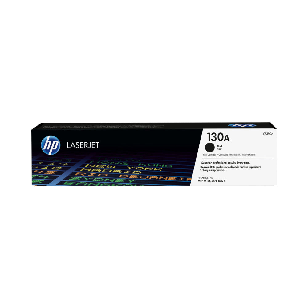 Toner preto HP 130A CF350A original, compatível, de alta qualidade para impressão de até 1300 páginas.