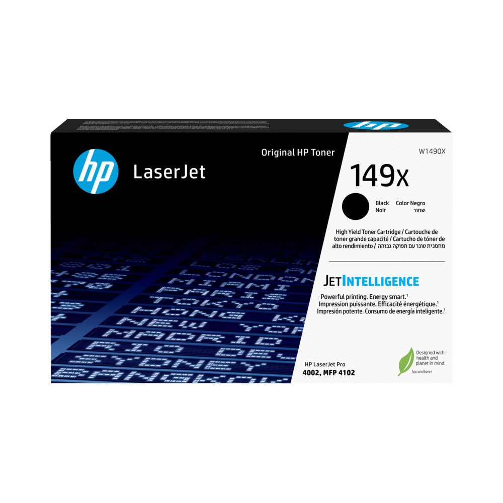 Toner HP 149X Preto W1490X original para impressora, capacidade para 9500 páginas, compatível com impressoras HP.
