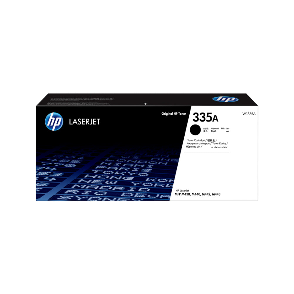 Toner HP 335A Preto W1335A original para impressoras HP 7400, alta performance e qualidade de impressão.