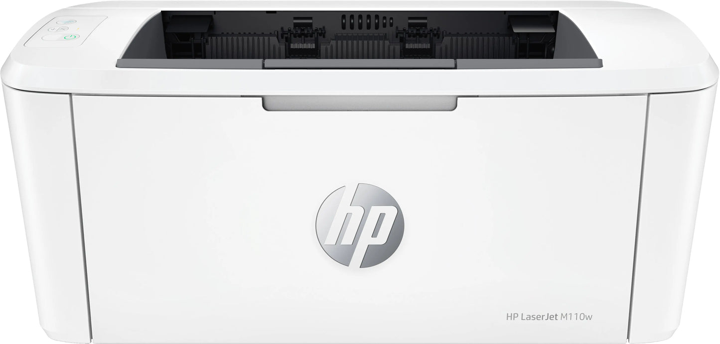 Impressora HP LaserJet M110w mono laser A4 com Wi-Fi e Bluetooth, velocidade de 20ppm, para impressão eficiente.